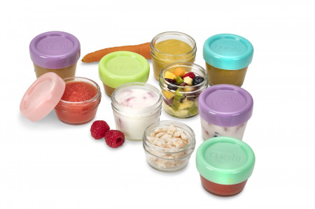 SET 12 RECIPIENT STICLA PENTRU HRANA BEBE, MELII, 6*59 ML + 6*118 ML - Img 2