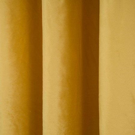 Set 2 draperii catifea 140x270 cm - Galb - Img 4