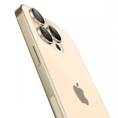 Set 2 x Folie protectie camera Spigen OPTIK.TR ”EZ FIT” IPHONE 14 PRO / 14 PRO MAX GOLD - Img 6