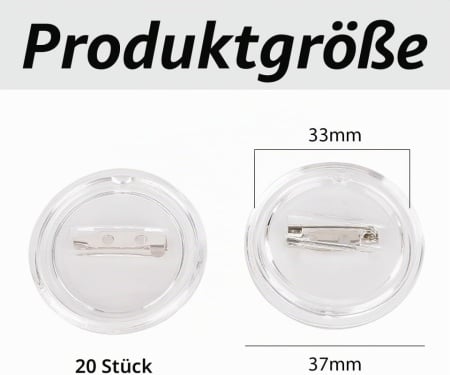 Set 20 Baloane / Insigne Acrilice Transparente 37 mm, Insigne Rotunde Blank pentru Personalizare DIY, Broșe de Inserție fără Mașină de Presat, pentru Meșteșuguri, Cadouri și Evenimente - Img 6