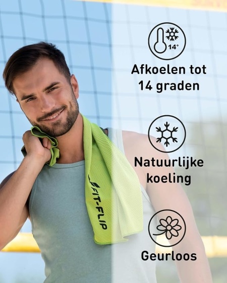 Set 3 prosoape răcoritoare instant Airflip Ice din microfibră, 100 x 30 cm, efect de răcire prin evaporare pentru gât și cap, ideale pentru drumeții, alergare, tenis și fitness - Img 10