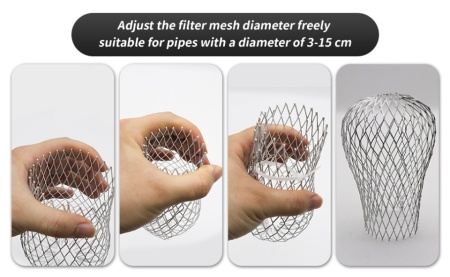 Set 4 bucati, grilaje pentru jgheab, protectii pentru jgheaburi din aluminiu, anti-frunze, metalice extensibile, argintiu - Img 9