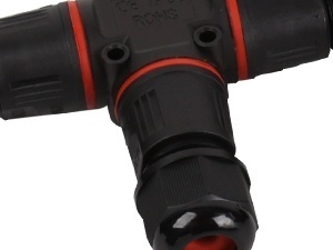 Set 5 conectori electrici etansi tip T pentru cablu exterior Ø3-12 mm, doza ramificatie impermeabila IP68 3 cai, mufa etansa pentru instalatii electrice gradina, iluminat exterior si subteran - Img 3