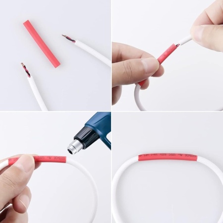 Set 850 Bucăți Tub Termocontractibil pentru Cabluri și Izolații Electrice, 12 Dimensiuni, Cutie Organizatoare, Culori Diverse - Img 5