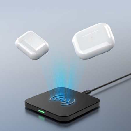 Set Choetech 2x Qi 10W incarcator wireless (2 colors, black and white) + cabluri 1.2m USB (T511-S black / white) - Img 4