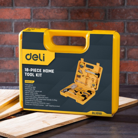 Set de unelte de uz casnic 18 buc. Deli EDL1018J - Img 2
