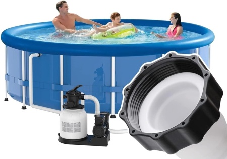 Set Furtun de Schimb cu Piuliță pentru Pompa de Piscină , Diametru 1.5 Inch (3.8 cm), Lungime 0.4 m, Alb - Img 9