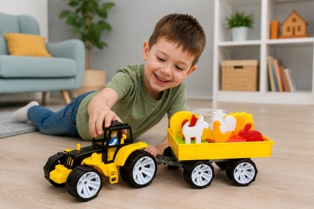 SET TRACTOR FERMA NEGRU GALBEN - Img 3