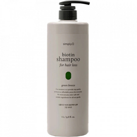 SIMPLYO Biotin Sampon Green Breeze impotriva caderii parului 1000 ml
