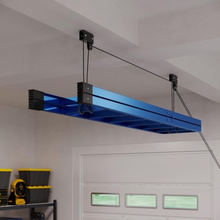 Sistem de Ridicare și Depozitare pe Tavan Rad Sportz Kayak Hoist, Suport Tip Scripete pentru Caiac, Canoe, Scări și Cutii Portbagaj, Capacitate 57 kg (125 lbs), Mecanism de Blocare Automată, pentru Garaj și Înălțimi până la 3.65 m - Img 3
