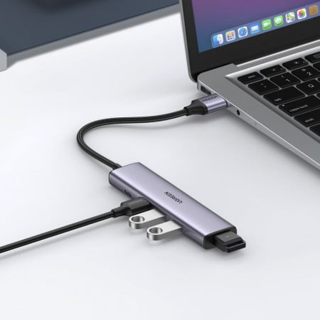 Splitter HUB USB Ugreen - 4x USB 3.0 gri (CM473 20805) - Img 4