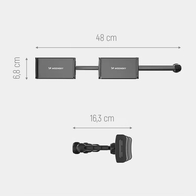 Suport auto pentru telefon Wozinsky cu tetieră dublă, negru (WTHBK1) - Img 4