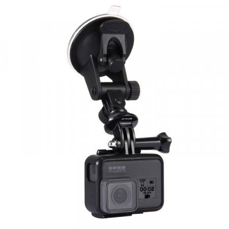 Suport auto Puluz Glass pentru GOPRO Hero, DJI Osmo Action PU51 - Img 7