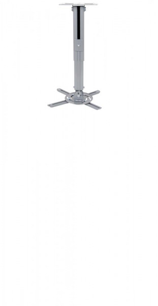Suport tavan videoproiector Serioux, maxim 8Kg, telescopic 38-62cm, Argintiu