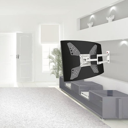 Suport TV de perete Barkan 3400LW.W, reglabil, 13&quot;-80&quot;, Alb - Img 10