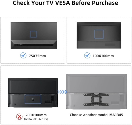 Suport TV și Monitor de Perete Reglabil Suptek MA2720, Braț Articulat pentru Ecrane 15–32 Inch, VESA 75x75 / 100x100 mm, Pivotare 180°, Înclinare ±20°, Sarcină Maximă 13 kg, Oțel Aliat, Negru - Img 9