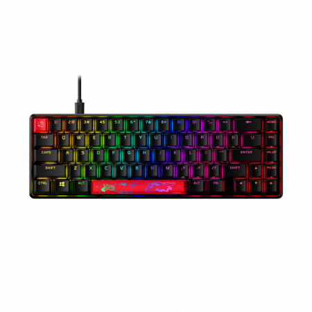 Tastatura mecanica HP HyperX Alloy 65 Red, Iluminare RGB, Negru