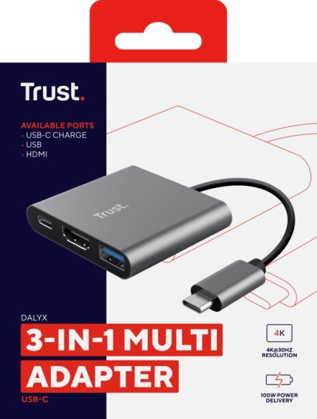 Trust Dalyx 3-in-1 Multiport USB-C Adapt - Img 10