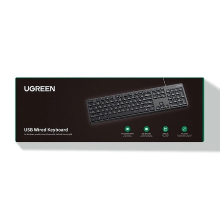 Ugreen KU004 90875 tastatură cu fir de 1,5 m pentru Windows / MacOS - neagră - Img 3