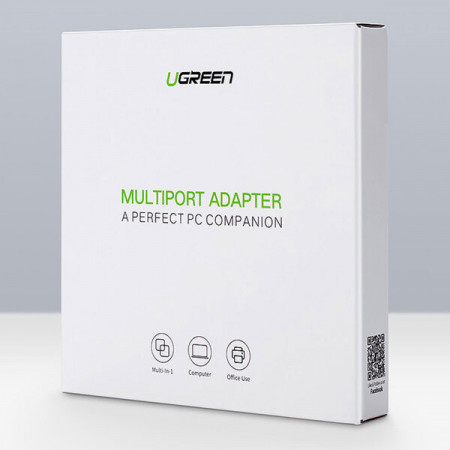 Adaptor de retea Ugreen 20264 RJ45 / USB-A 10/100Mbps HUB 3x USB-A 2.0 - negru - Img 6