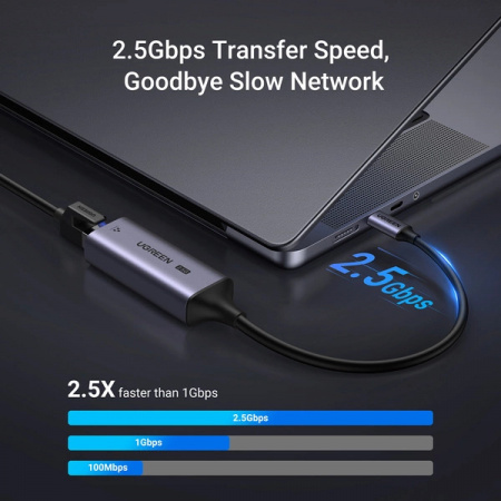 Adaptor Ugreen CM648 USB-C la RJ45 Ethernet 2.5G - gri - Img 8