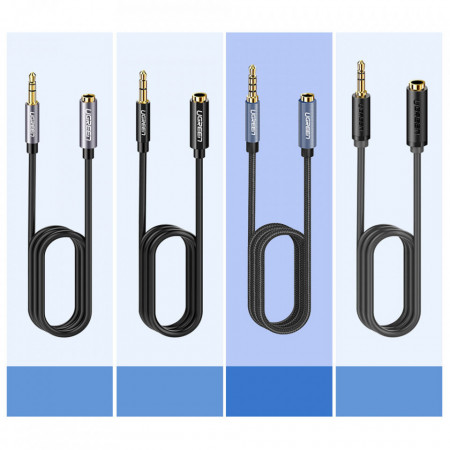 Adaptor Ugreen mini mufa 3,5 mm 1 m albastru (AV118) - Img 5