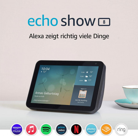 Amazon Echo Show 8 (1st Gen), Black