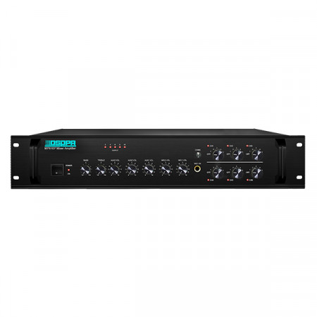 Amplificator 250W cu mixer DSPPA MP610P, 6 zone, 4Mic si 3AUX, 100V & 4-16 Ohmi