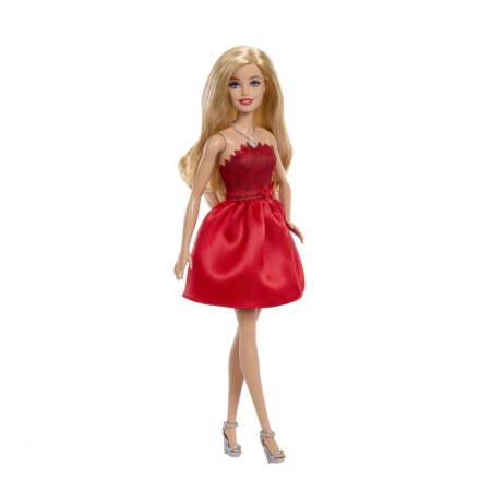 BARBIE PAPUSA BARBIE COLECTIE ANIVERSARA 80 DE ANI BLONDA CU ROCHIE ROSIE RUBIN - Img 3