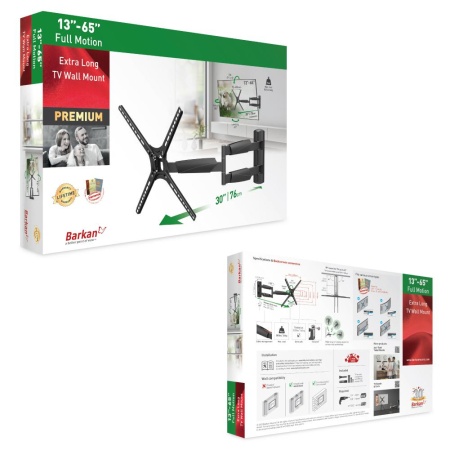 Barkan TV Wall Mount 13"- 65" Black - Img 10
