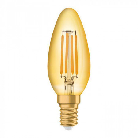 Bec LED Osram Vintage 1906 CL B FIL GOLD 35, E14, 4W, 410 lm, lumina calda (2400K)