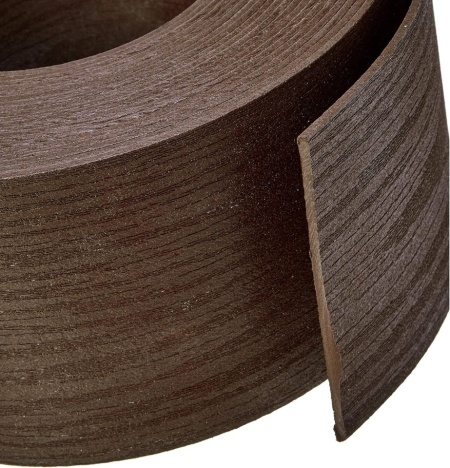 Bordură Flexibilă pentru Grădină Typec Home, Rolă 12.2 m x 12.7 cm (40 ft x 5 in), Textură Lemn Natural, 10 Țăruși de Fixare Inclusi, Maro - Img 2