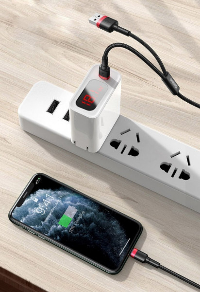 Cablu Baseus Cafule 2in1 USB la Type-C/Lightning 18W, 2.4A - 1.2m - Img 7