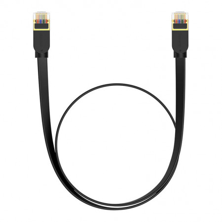 Cablu Baseus Cat 7 UTP Ethernet RJ45 plat 1 m negru - Img 2