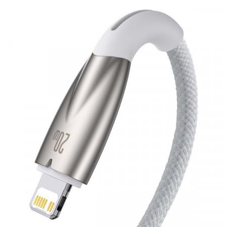 Cablu Baseus Glimmer Series cu incarcare rapidă USB-C - Lightning 480Mb/s PD 20W 1m alb - Img 6