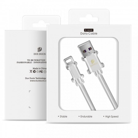 Cablu de date Dux Ducis K-Max , Usb la Lightning, 5V , 2A , 1M , alb - Img 5