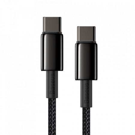 Cablu de incarcare si date Baseus USB Type C - USB Type C Power Delivery Quick Charge 100 W 5 A 1 m black (CATWJ-01) - Img 5
