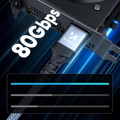 Cablu DSC Wozinsky WPS-16AYL2S DisplayPort 2.1 80Gb/s 16K@60Hz 8K@120Hz 4K@240Hz HDR HDCP - negru - Img 6