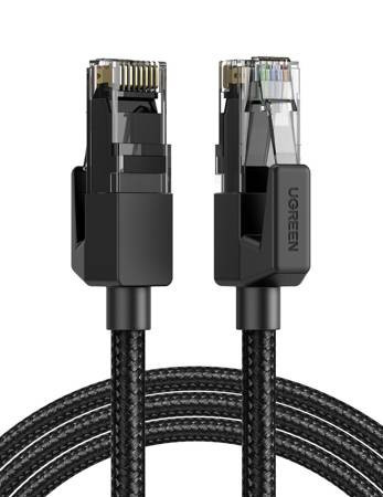 Cablu Ethernet RJ45 UGREEN NW135 Cat 6 U/UTP Braid 2m (negru)