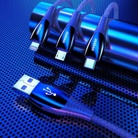Cablu impletit Dudao USB A / Lightning 3A -123 cm - Img 2