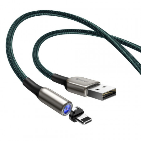 Cablu magnetic Baseus Zinc Lightning USB 2A 1m verde - Img 4