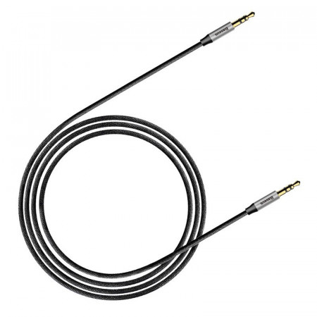 Cablu mini jack audio 3.5 mm AUX Baseus Yiven 1m , negru + argintiu - Img 6