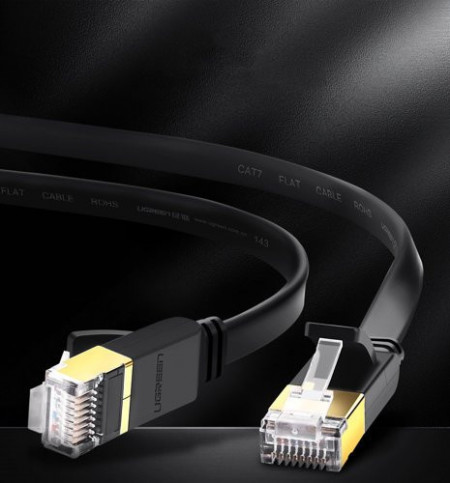 Cablu plat Ugreen Ethernet RJ45 Cat 7 STP LAN 10 Gbps 10m Black (NW106 11265) - Img 6