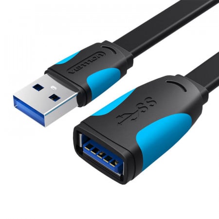 Cablu prelungitor plat USB3.0 Vention VAS-A13-B150 1,5 m negru - Img 1