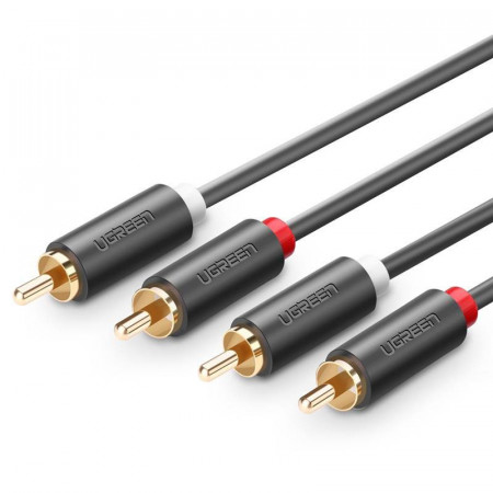 Cablu UGREEN 2RCA (Cinch) pana la 2RCA (Cinch) Cablu 3m (negru) - Img 2
