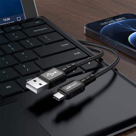 Cablu USB Acefast - USB tip C 1,2 m, 3 A negru (C1-04 negru) - Img 2