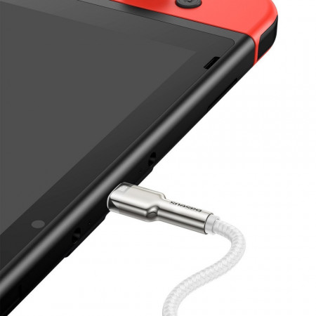 Cablu USB-C la USB-C Baseus Cafule, 100W, 1m (alb) - Img 3