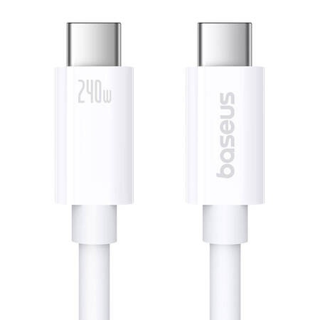 Cablu USB-C la USB-C Baseus Superior USB4, 240 W, 1 m (alb) - Img 6