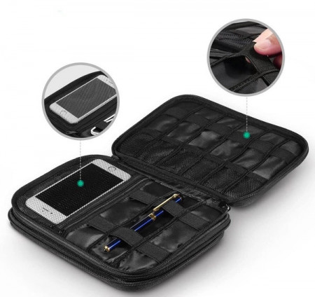 Carcasa Ugreen hard disk HDD SSD cabluri telefon accesorii 24,5 x 17,5 x 5 cm gri (50147 LP149) - Img 4