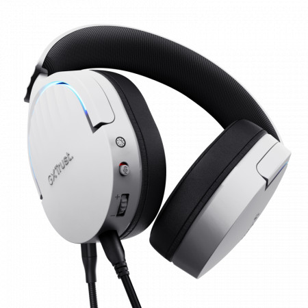 Casti Trust GXT 490P Fayzo cu fir, alb - Img 3